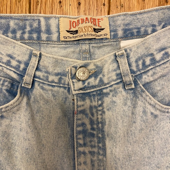 Vintage Jordache, 80s - 90s Ultra Hight Waisted Acid Wash Jeans - Picture 2 of 9